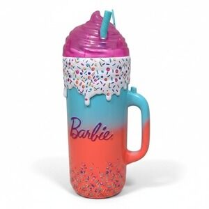 Mattel Barbie Milkshake Tumbler Cup 40oz 2023 New Teal Pink Sprinkles Huge‎ Mug